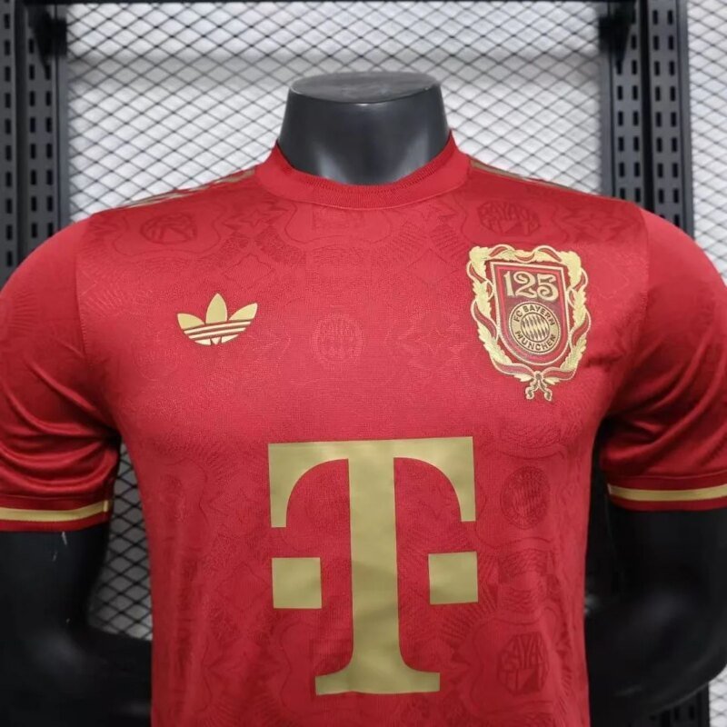 2025/2026 Player Version Bayern Munich 125th Anniversary Edition Red Football Shirt 1:1 Thai Quality