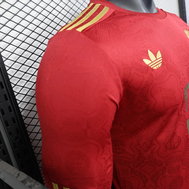 2025/2026 Player Version Bayern Munich 125th Anniversary Edition Red Long Sleeve Football Shirt 1:1 Thai Quality