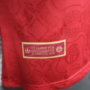 2025/2026 Player Version Bayern Munich 125th Anniversary Edition Red Long Sleeve Football Shirt 1:1 Thai Quality