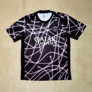 2025/2026 Psg Paris Saint-Germain Pre-Match Training Suit Black Football Shirt 1:1 Thai Quality