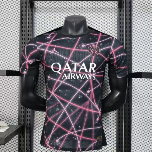 2025/2026 Player Version Psg Paris Saint-Germain Pre-Match Training Suit Black Football Shirt 1:1 Thai Quality