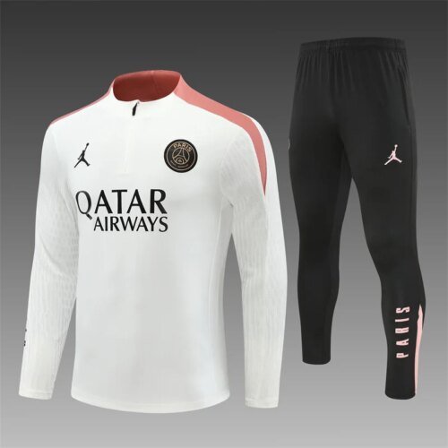 2024/2025 Psg Paris Saint-Germain Half-Pull Training White Set 1:1 Thai Quality