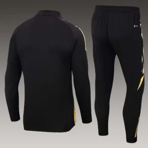 2024/2025 Real Madrid Half-Pull Training Suit Black Football Shirt 1:1 Thai Quality