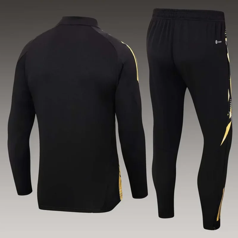 2024/2025 Real Madrid Half-Pull Training Suit Black Football Shirt 1:1 Thai Quality