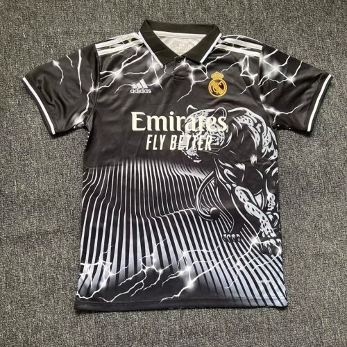 2024/2025 Real Madrid Panther Black Football Shirt 1:1 Thai Quality