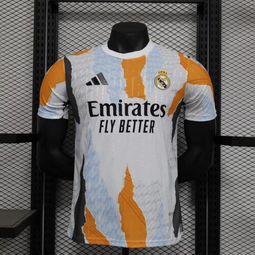 2024/2025 Player Version Real Madrid Pre-Match Training Suit Football Shirt 1:1 Thai Quality