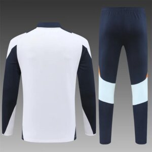 2024/2025 Real Madrid Half-Pull Training Suit White Football Shirt 1:1 Thai Quality