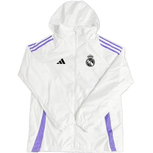 2024/2025 Real Madrid Windbreaker Jersey Purple Label White 1:1 Thai Quality