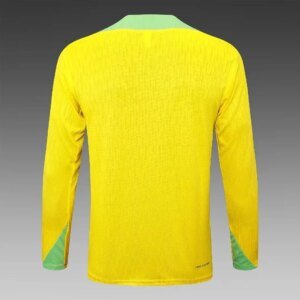 2024 Brazil Half-Pull Training Suit Yellow Football Shirt 1:1 Thai Quality Set
