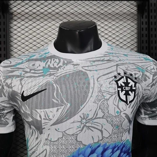 2025 Player Version Brazil Special Edition White And Blue Football Jersey 1:1 Thai Quality