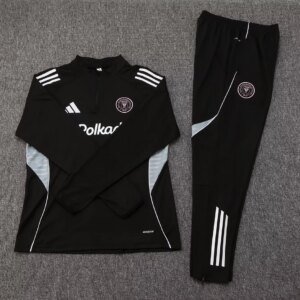 2025/2026 Inter Miami Half-Pull Training Suit Black Football Shirt 1:1 Thai Quality
